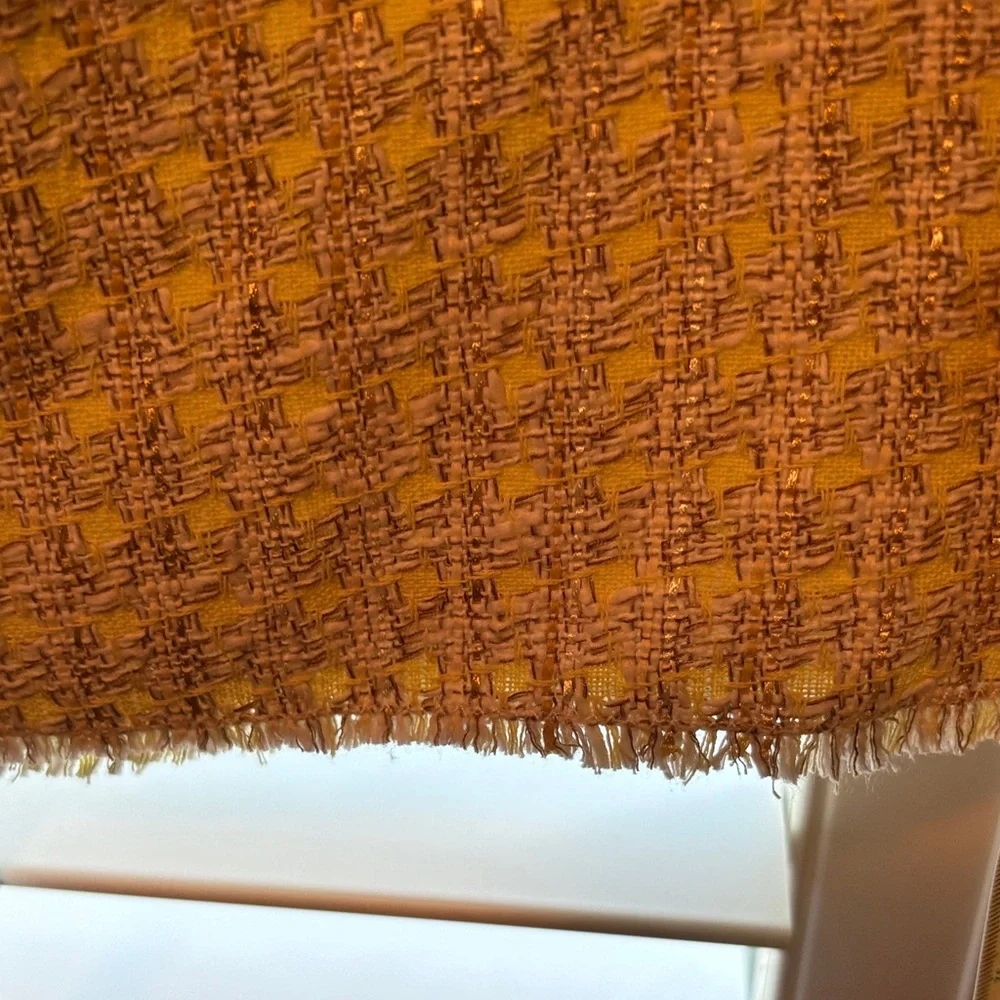 Ann Taylor Pale Yellow and Gold Tweed Skirt NWOT